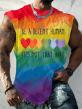 Men's Be A Decent Human It's Not That Hard Print Polo Shirt